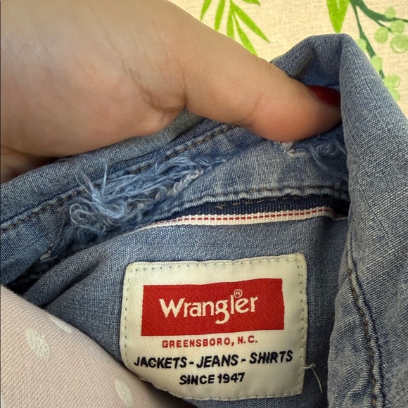 Wrangler Blue Denim Shirt - Picture 2 of 4